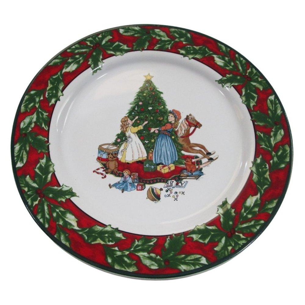 Christmas Celebration Luncheon Salad Plate Bob Timberlake 1994 Children Toys GUC